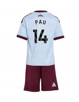 Aston Villa Pau Torres #14 Alternativní dres pro děti 2026-27 Krátký Rukáv (+ trenýrky)